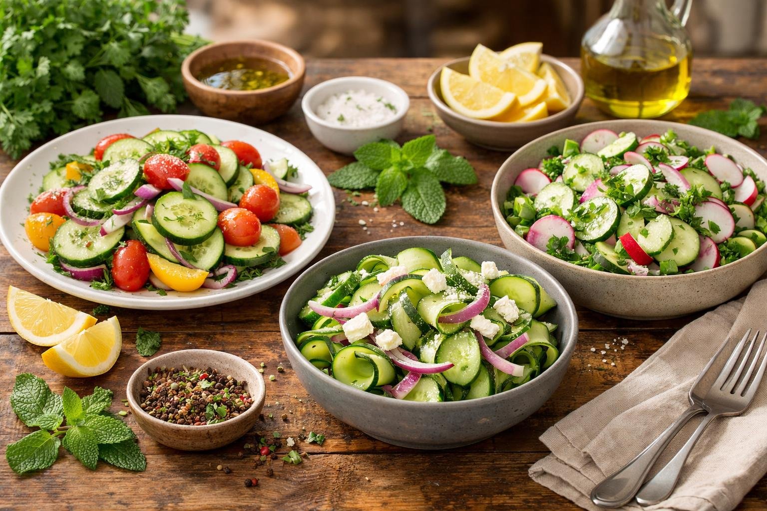 Cucumber Salad Recipe: Crisp, Refreshing Variations & Tips - Great Food ...